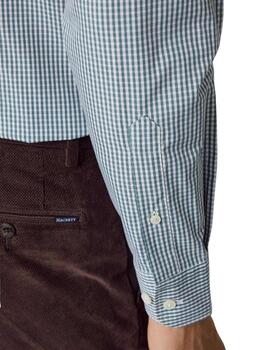 Hackett Camisa Essential Gingham White/Green
