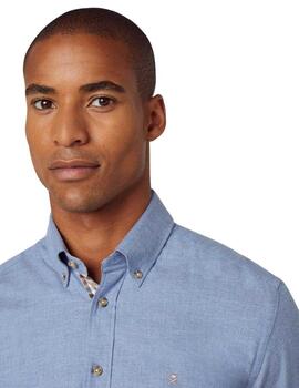 Hackett Camisa Flannel Multi Trim Blue