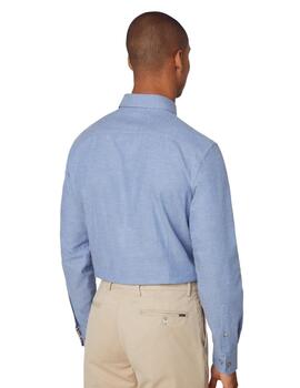 Hackett Camisa Flannel Multi Trim Blue