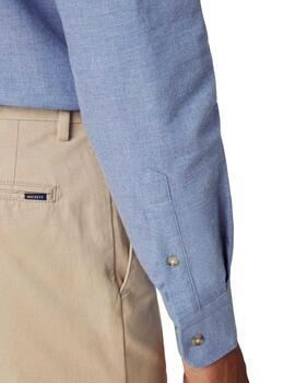 Hackett Camisa Flannel Multi Trim Blue