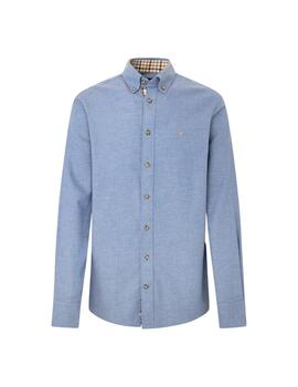Hackett Camisa Flannel Multi Trim Blue
