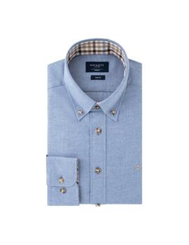 Hackett Camisa Flannel Multi Trim Blue
