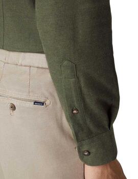 Hackett Camisa Flannel Multi Trim Green