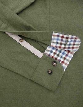 Hackett Camisa Flannel Multi Trim Green