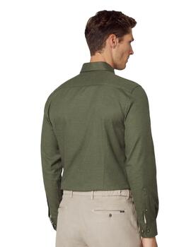 Hackett Camisa Flannel Multi Trim Green