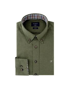 Hackett Camisa Flannel Multi Trim Green