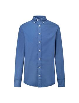 Hackett Camisa Garment Dyed Oxford Oxford Blue