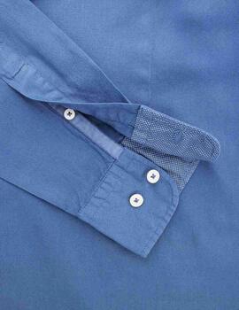 Hackett Camisa Garment Dyed Oxford Oxford Blue