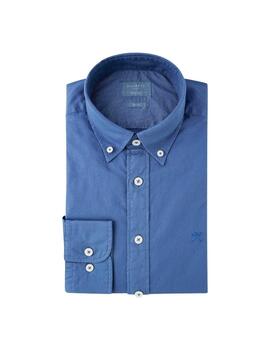 Hackett Camisa Garment Dyed Oxford Oxford Blue