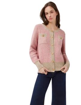 Leo & Ugo Jersey Beige Lurex/Pink