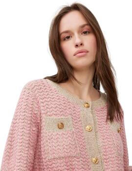 Leo & Ugo Jersey Beige Lurex/Pink