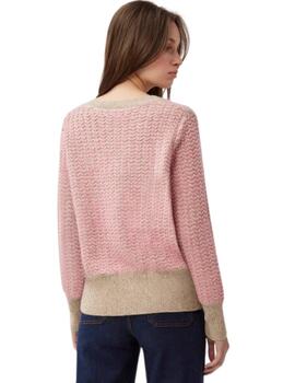 Leo & Ugo Jersey Beige Lurex/Pink