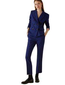 EMME PANTALON ARIANO CUADRO AZUL