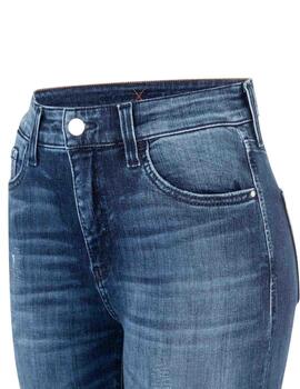 Mac Pantalones Dream Kick Blue Mended Wash