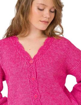 Naf Naf Chaqueta Punto Fuschia Ch