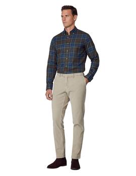 Hackett Camisa Flannel Tartan Green
