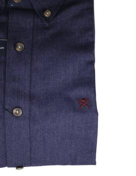 Hackett Camisa Flannel Multi Trim Azul