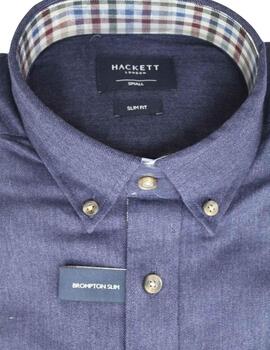 Hackett Camisa Flannel Multi Trim Azul