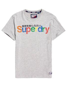 Camiseta Superdry Gris Para Hombre