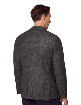 Hackett Chaqueta Brown Brushed Chk Knit Brown
