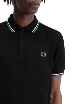 Fred Perry  Polo Twin Tipped Fred Perry Shirt   Bk