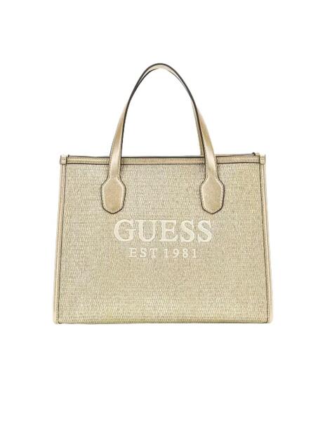 Bolso Guess Silvana coñac con asas para mujer