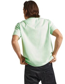 Pepe Jeans CAMISETA CON LOGO ESTAMPADO Cedric Fresh Green