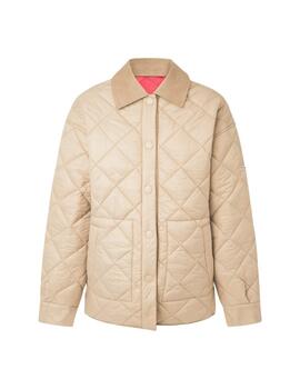 Pepe Jeans CHAQUETA ACOLCHADA REVERSIBLE Shine Beige