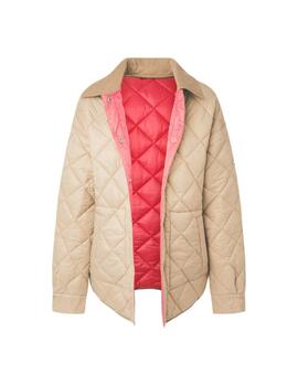 Pepe Jeans CHAQUETA ACOLCHADA REVERSIBLE Shine Beige