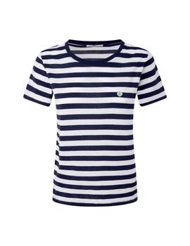 Pepe Jeans CAMISETA FIT REGULAR A RAYAS Jinx Dulwich Blue