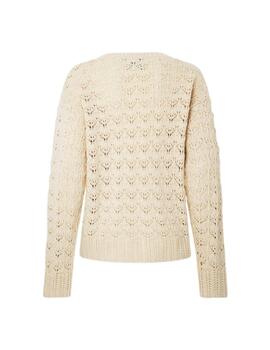 Pepe Jeans JERSEY PUNTO CUELLO PICO Grace Mousse White