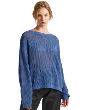 Pepe Jeans JERSEY PUNTO CALADO FIT RELAXED Gisele Sea Blue