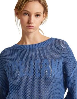 Pepe Jeans JERSEY PUNTO CALADO FIT RELAXED Gisele Sea Blue