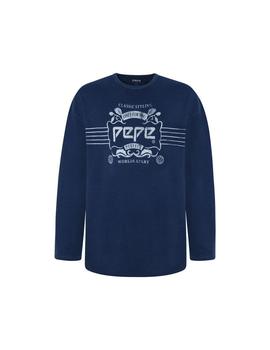 Camiseta Pepe Jeans Azul Manga Larga Para Hombre