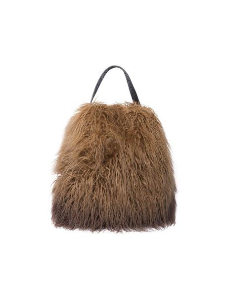 Bolso Pepe Jeans Marron de Peluche Para Mujer