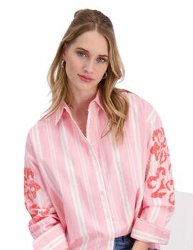 Monari Blouse Pink Smoothie Pattern