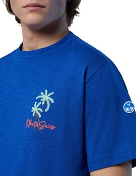 North Sails Camiseta con bordado de palmera OCEAN BLUE