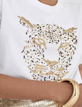 Lola Casademunt Camiseta Mc Tiger Blanco-Metal
