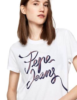 Camiseta Pepe Jeans Anouck Blanca Para Mujer