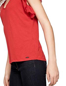 Camiseta Pepe Jeans Auteuil Roja Para Mujer
