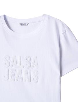 Salsa Jeans T-SHRT CON MARCA DE CUENTAS Blanco