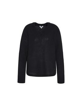 Jersey Pepe Jeans Violet Negro Para Mujer.