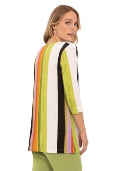 Anna Mora Camiseta Rayas Multicolor