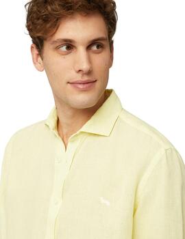 Harmont & Blaine Camisa de lino Color Amarillo Claro 