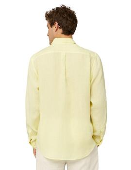 Harmont & Blaine Camisa de lino Color Amarillo Claro 