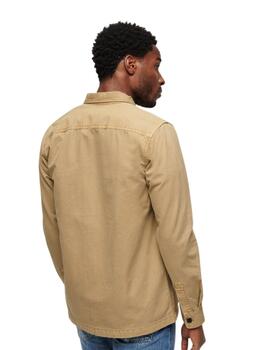 Superdry Camisa Military L/S Shirt Canyon Sand Bro