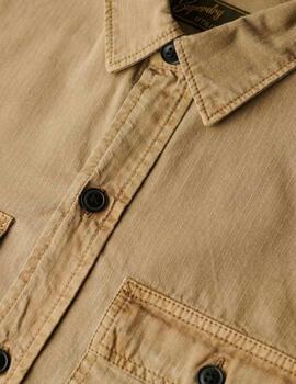 Superdry Camisa Military L/S Shirt Canyon Sand Bro