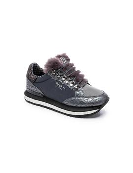 Zapatilla Pepe Jeans Zion Fur Azul Para Mujer