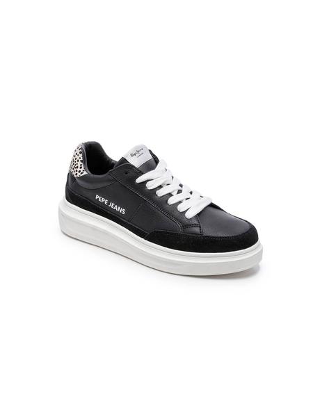 Zapatillas Jeans Abbey Bass Negras Para Mujer