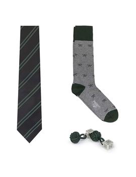 Corbata, Gemelos y Calcetines Hackett Verdes Para Hombre